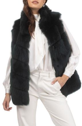 Gorski Genuine Shearling Vest, Reversible in Emerald/emerald at Nordstrom, Size X-Small