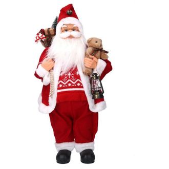Vacchetti Vacchetti - Tela Pap&aacute; Noel Con Regalos Y Farolillo Rojo Cm30x17,5h60