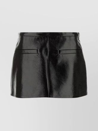 Courr&egrave;ges HERITAGE vinyl high-waist mini skirt