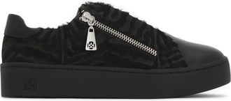 Kazar Schoenen, Dames, Zwart, 41 EU, Leer, Zebra patroon natuurlijk haar sneakers