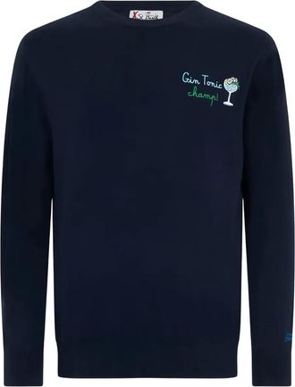 MC2 Saint Barth Heron embroidered sweater - Blue