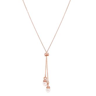 Swarovski Originally Y Crystal Pearl Pendant Necklace