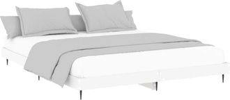 vidaXL Bed Frame without Mattress White 120x200 cm Engineered Wood Vidaxl