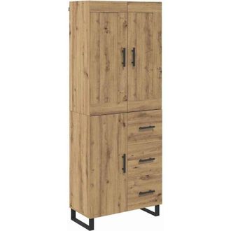 vidaXL Highboard Artisan Oak 69.5 x 34 x 180 cm Engineered Wood vidaXL