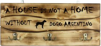 OEM Perro Argentino, Dogo Argentino - Percha Con Perro, Expositor De Medallas, Decoraci&oacute;n Del Hogar De Art-dog