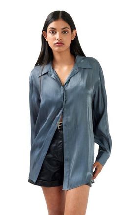Belle & Bloom Back To You Iridescent Shirt in Slate at Nordstrom, Size Medium Au