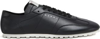 Marni Sneakers, male, Black, 6 UK, Black Round Toe Trainers Lace-Up Closure