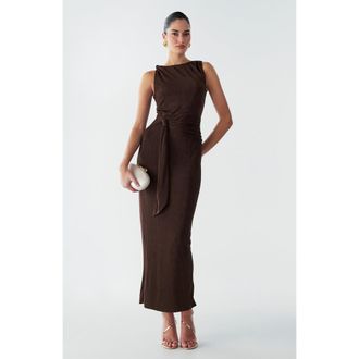 BWLDR Arnah Maxi Dress in Chocolate at Nordstrom, Size 10