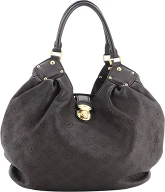 Louis Vuitton Brown Mahina Leather L Hobo (Authentic Pre-Loved)