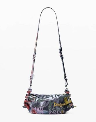 Desigual Arty - Borsa nera con stampa-Multi