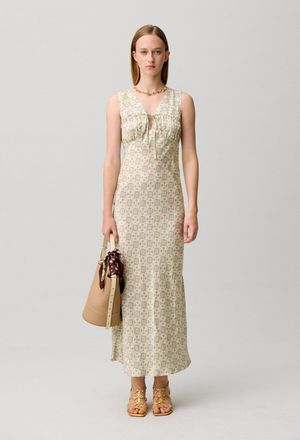 Claudie Pierlot Robe satin&eacute;e motif