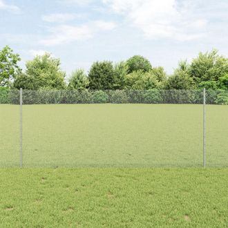 Berkfield Home Fence Posts 22 pcs U-Channel 100 cm Galvanised Steel in Silver