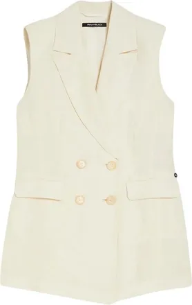 Pennyblack Jassen, Dames, Beige, S, Leer, Cris Vest