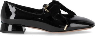 A.Bocca Zwarte Patentleren Balletflats met Strik - Dames - Pumps - Zwart - 39 EU - Leer - Schoenen