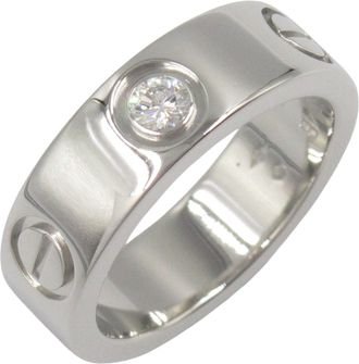Cartier Clear Platinum Platinum 950 Band Ring (Pre-Owned)