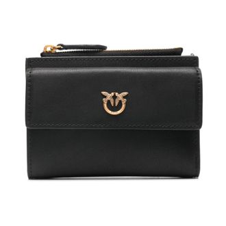 Pinko Wallets & Cardholders, female, Black, Size: ONE SIZE Chic Leather Wallets