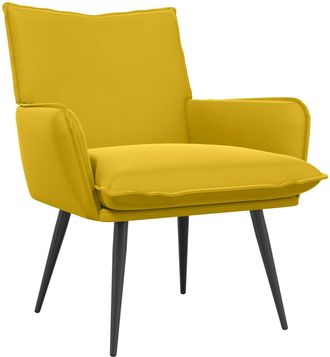 vidaXL Sill&oacute;n Amarillo Terciopelo Vidaxl