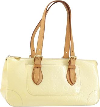 Louis Vuitton Rosewood Avenue Handbag Monogram Vernis Beige Patent_Leather Handbag (Pre-Owned)
