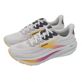 Brooks Womens Ghost 17 Road Running Shoes In Oyster Apricot Pink