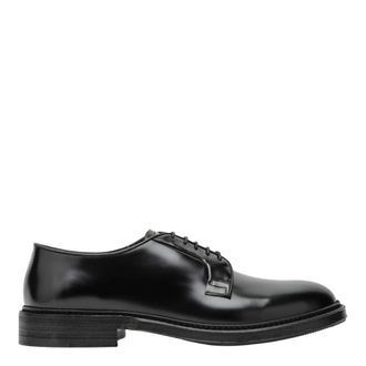 Rolando Sturlini Allacciata Flat Shoe - Heren - Nette schoenen - Zwart - 43 1/2 EU - Leer - Schoenen