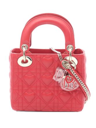 Dior 2010s Lady Dior two-way mini bag - Rood