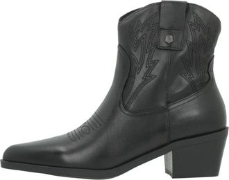 Carmela Botin Sra - Dames - Cowboylaarzen - Zwart - 37 EU - Leer - Schoenen