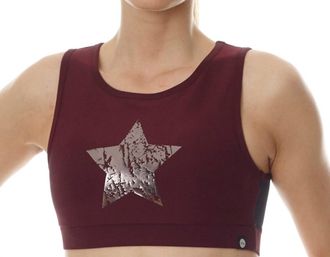 Gottex Chrome Star Mesh Low Impact Sports Bra In Red