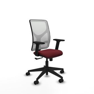 Piqueras y Crespo Silla De Oficina Piqueras Y Crespo Motilla Malla Blanca Similpiel Granate