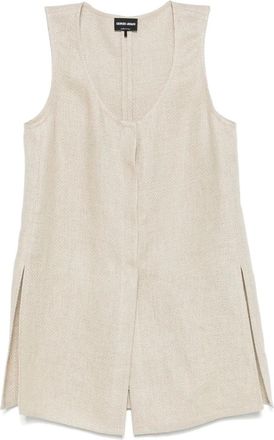 Giorgio Armani Top in lino - Toni neutri