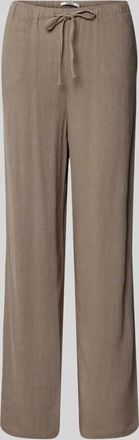 Only Loose Fit Weite Hose aus Viskose-Leinen-Mix Modell SIESTA in Mittelbraun, Gr&ouml;&szlig;e XL/30