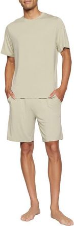 Eberjey Henry Stretch Tencel Modal Short Pajamas in Sandstone at Nordstrom, Size Xx-Large