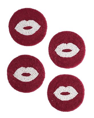 Tiramisu Set Of 4 Kiss Me Hand-Beaded Coasters
