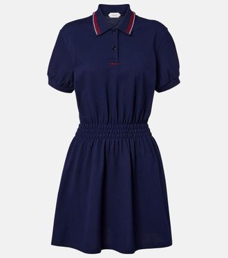 Versace Greca cotton piqu&eacute; polo dress