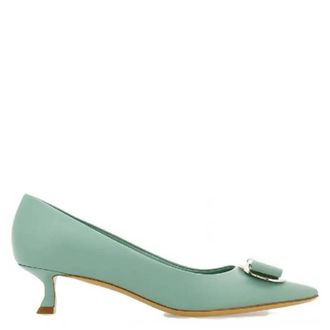 Ferragamo Zelma 40 Leather Pumps, Size 7 C