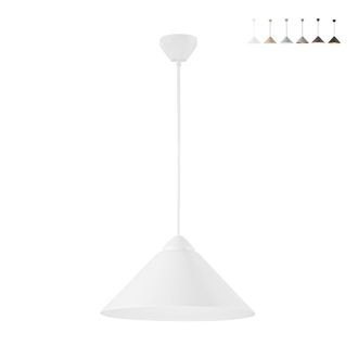 Luce-Ambiente-Design L&aacute;mpara Colgante Moderna De Metal Con Difusor C&oacute;nico Bigbang - Blanco