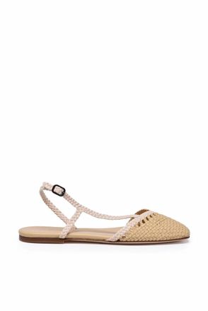 Hereu Asymmetrical Leather Sandal - Beige