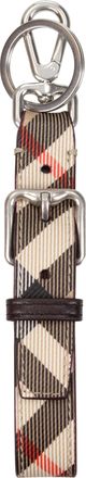 Burberry Portachiavi Donna Burberry In Tessuto Beige/Marrone