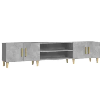 vidaXL Vidaxl - Mueble De Tv Madera Contrachapada Gris Hormig&oacute;n 180x31,5x40 Cm