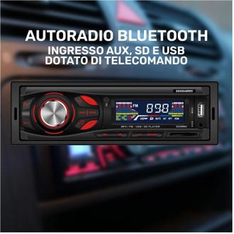 Trade Shop Trade Shop - Entrada Auxiliar De Bluetooth De Autoradio Bluetooth De Coche Est&eacute;reo, Sd Y Usb 4 X 45w Con Control Remoto