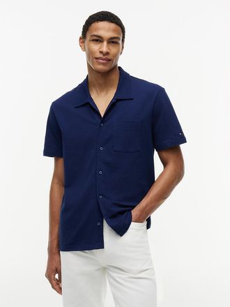 Tommy Hilfiger Mens Regular Fit Mesh Pocket Shirt Polo - Navy - XXXL