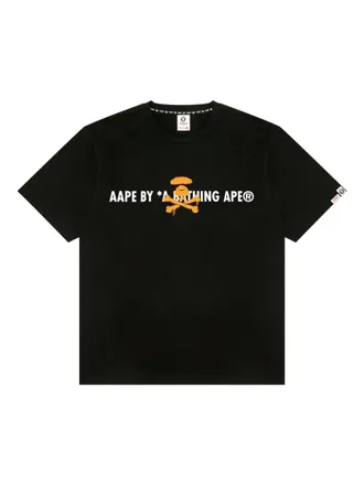 人気！関税送料込【AAPE by A BATHING APE】ロゴパッチ Tシャツ AAPE BY *A BATHING APE® ロゴ Tシャツ | ホワイト | FARFETCH JP