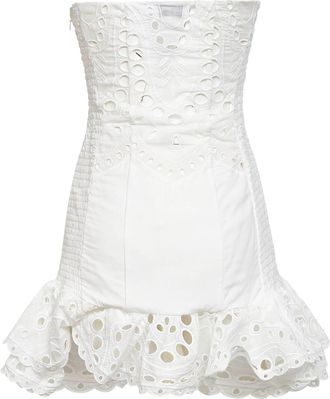 Charo Ruiz Ibiza Womens Mini Bustier Dress Salty White Cotton