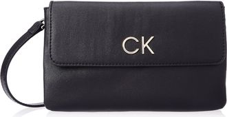 Calvin Klein RE-LOCK DBL XBODY W/FLAP, Black