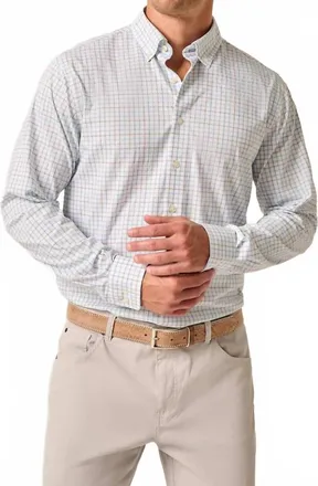 Johnnie-O Paddock Performance Button Up Shirt In Maliblu