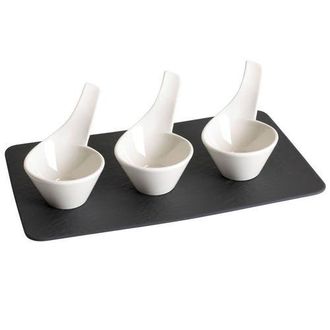 Villeroy & Boch NewWave 4 Piece Dip Set in White at Nordstrom