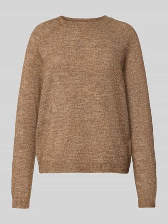Pieces Regular Fit Strickpullover mit Raglanärmeln Modell JULIANA in Mittelbraun, Größe XL