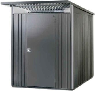 BIOHORT Caseta Metalica Jardin Avantgarde Eco A8 Color Gris Oscuro Doble Puerta