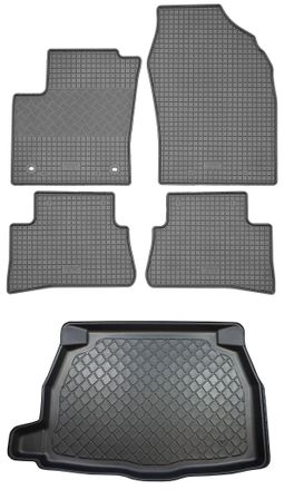OEM Toyota Ch-r / Ch-r Hybrid Suv (5 Puertas) Desde Enero De 2017. Juego De Alfombrillas De Goma Para Coche + Alfombrilla Para Maletero