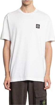 Stone Island Tops, Heren, Wit, L, T-Shirts