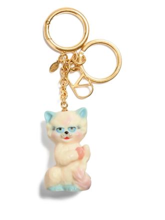 Valentino Garavani Le Chat De La Maison keyring - men - Plastic - One Size - Neutrals